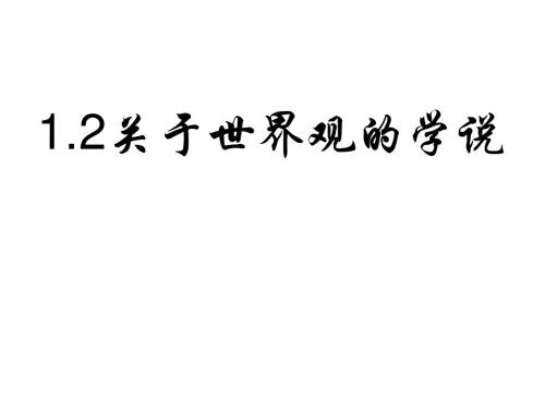 高二政治关于世界观的学说1(教学课件201908)