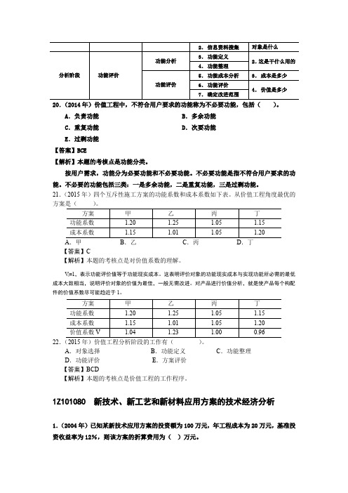 《建设工程经济》历年试题精选详解(2004-2015)(1)_部分5