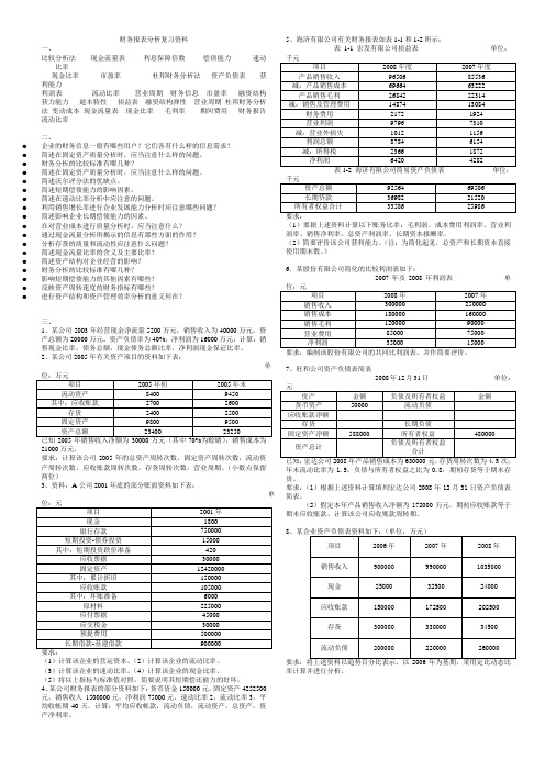 00161-财务报表分析