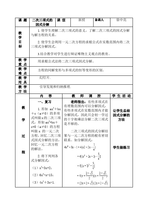 二次三项式