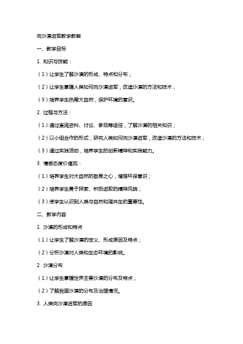 向沙漠进军教学教案