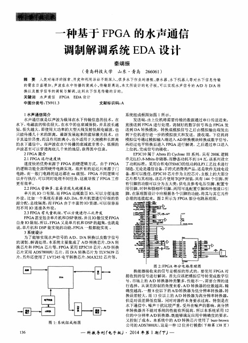 一种基于FPGA的水声通信调制解调系统EDA设计