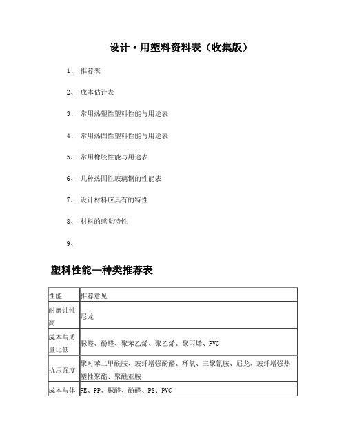 塑料知识大全