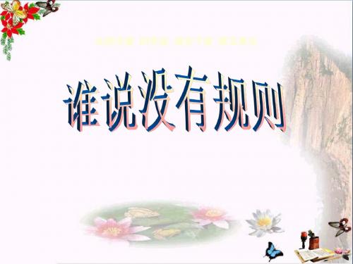 北师大版小学四年级下册语文《谁说没有规则》课件PPT