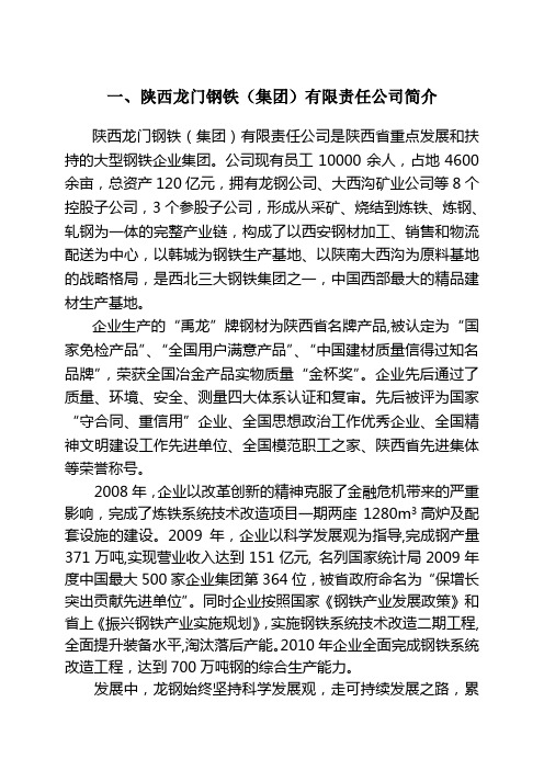 龙钢集团公司简介