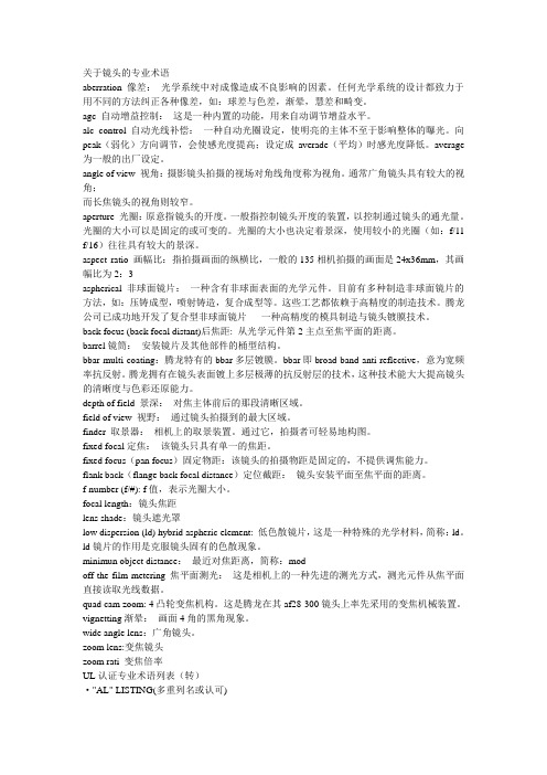监控专业术语