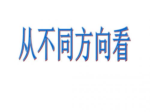 从不同方向看[上学期]--北师大版-(2019年9月)