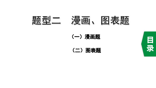 中考道德与法治题型二  漫画、图表题