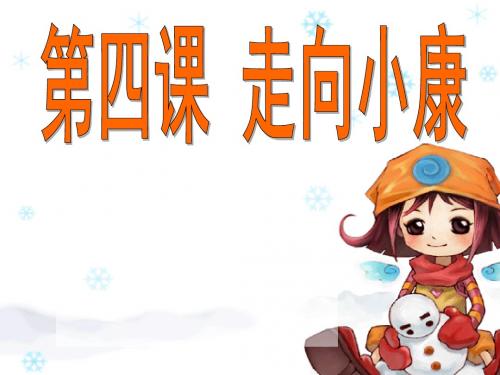 教科版思想品德九年级第二单元财富论坛第四课走向小康课件