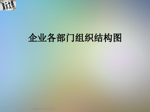 企业各部门组织结构图