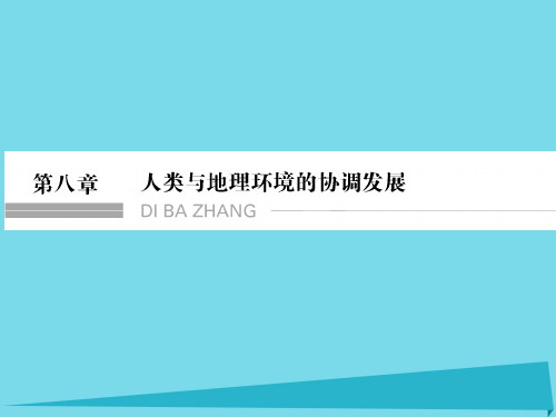 高考地理总复习 第八章 人类与地理环境的协调发展 第1课时 人类面临的主要环境问题与人地关系思想的演