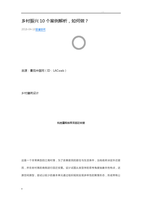 乡村振兴10个案例解析汇报