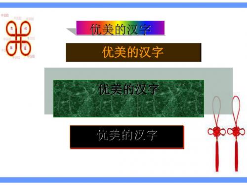 人教课标版高中语文 优美的汉字PPT课件56