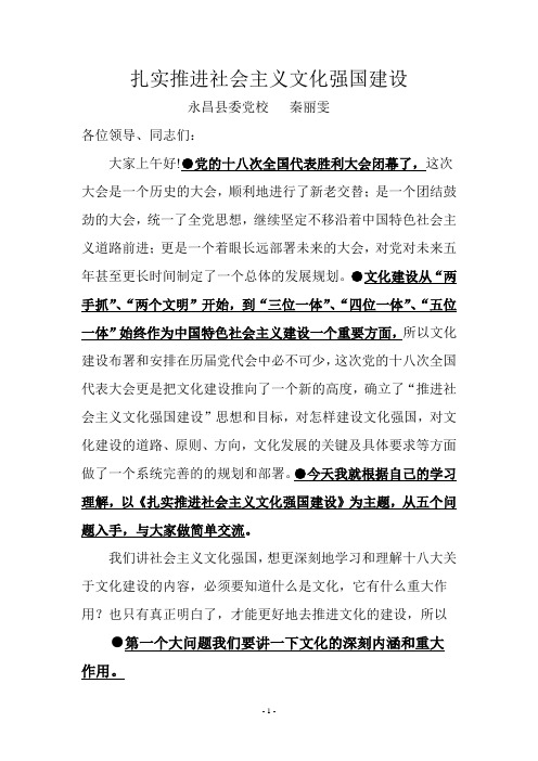 扎实推进社会主义文化强国建设 (1)