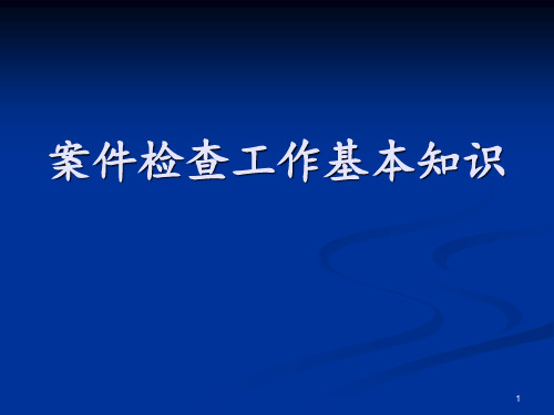 案件检查工作基本知识 ppt课件