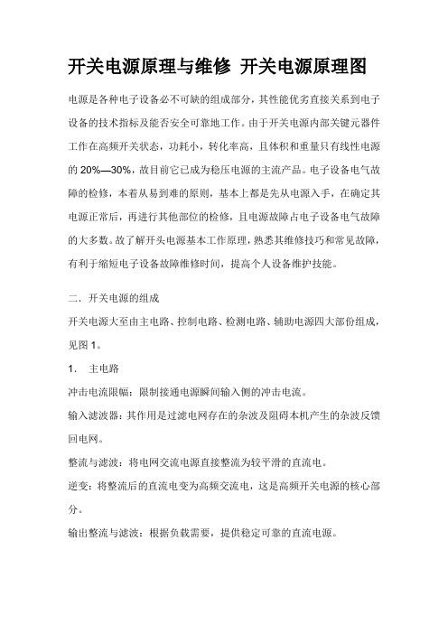 开关电源原理与维修 开关电源原理图