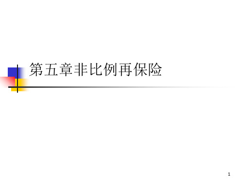 第五章非比例再保险
