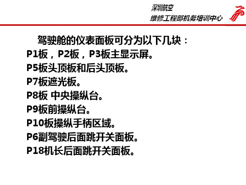 XJYG042-宣讲-驾驶舱面板熟悉专题培训课件