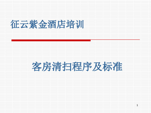 客房清扫程序及标准PPT精选文档