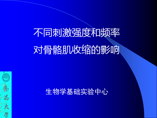 不同刺激强度和频率对骨骼肌收缩的影响