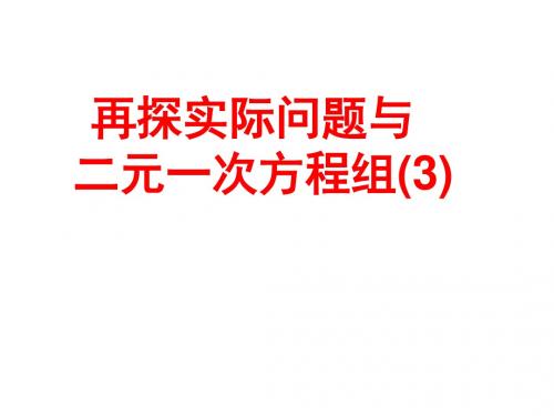 再探实际问题与二元一次方程组3