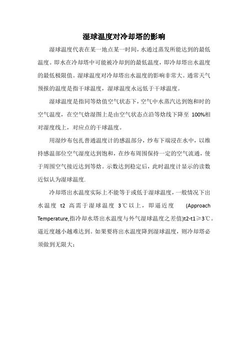 湿球温度对冷却塔的影响