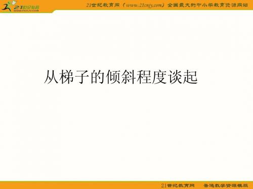 1.1从梯子的倾斜程度谈起