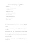 二语习得讲义 Second Language Acquisition-