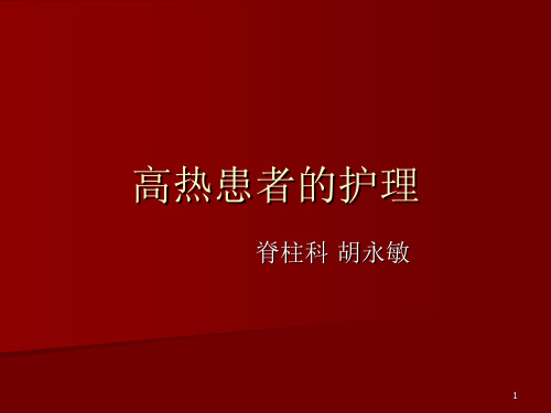 高热患者的护理ppt课件