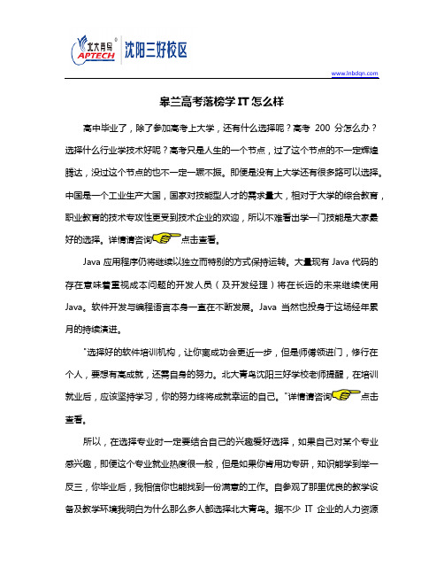 高考落榜学IT怎么样