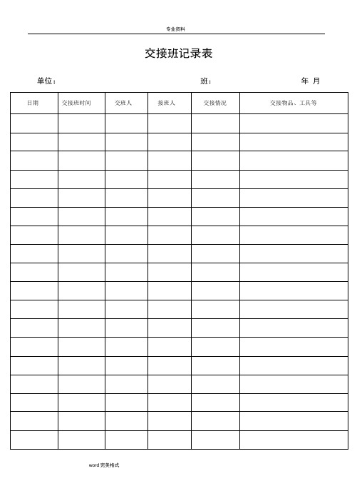 物业管理工程部全套表格模板