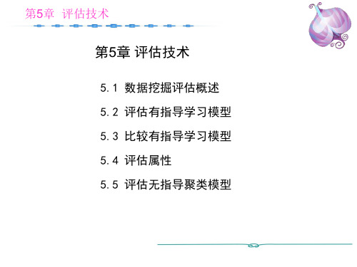 数据挖掘导论-第5章 评估技术