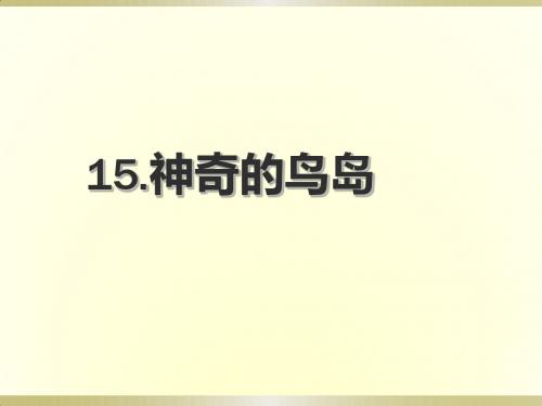 小学语文四年级上《神奇的鸟岛》ppt课件