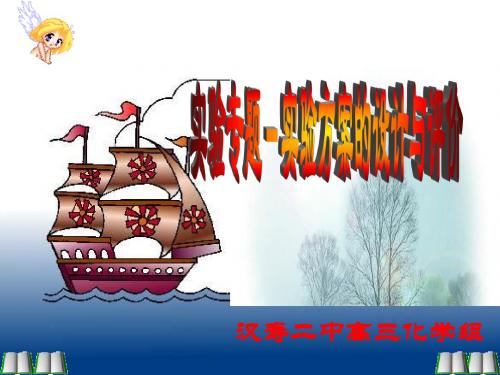 【高考化学】实验方案的设计与评价