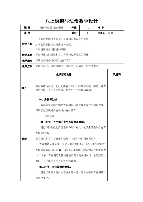 身体在生长 走出困惑