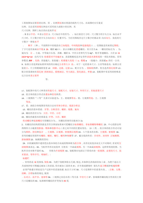 工程制图知识要点