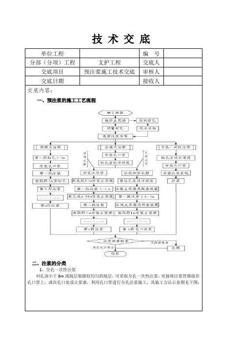 预注浆技术交底