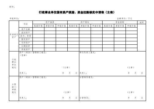 资产清查核实申请表 (1)