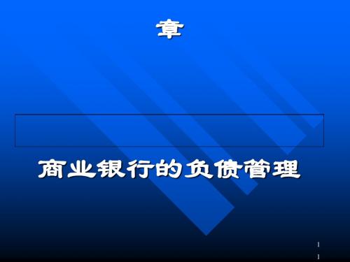 商业银行的负债管理(PPT 38张)