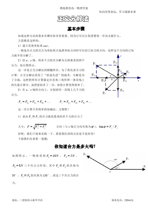 力的正交分解法经典习题