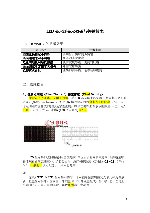 LED显示屏显示效果与关键技术---文本资料