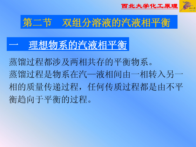 第九章 液体精馏-第二节 双组分溶液的气液相平衡