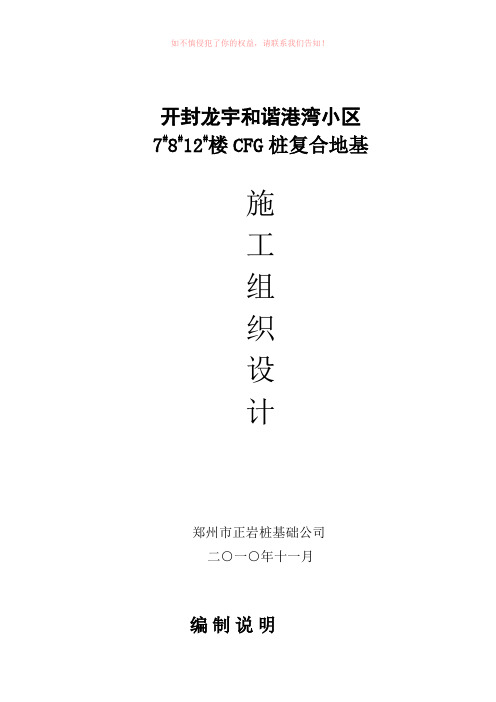 CFG桩施工组织设计【建筑施工精品Word