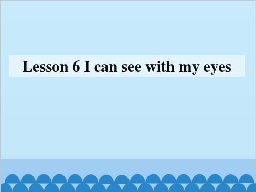 接力版三年级起点小学四年级英语上册Lesson 6 I can see with my eyes
