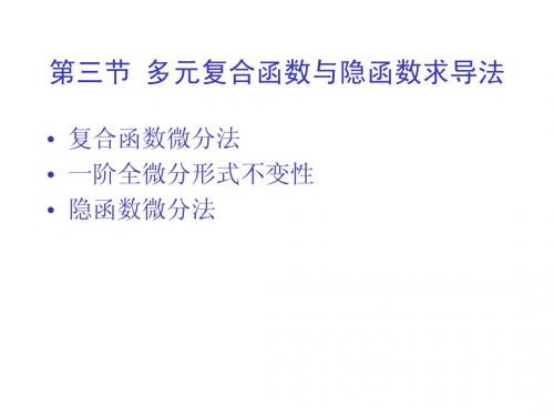 第三节 多元复合函数与隐