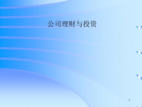 财务管理基础MBA1(1)