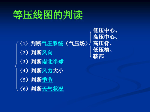 等压线图判读