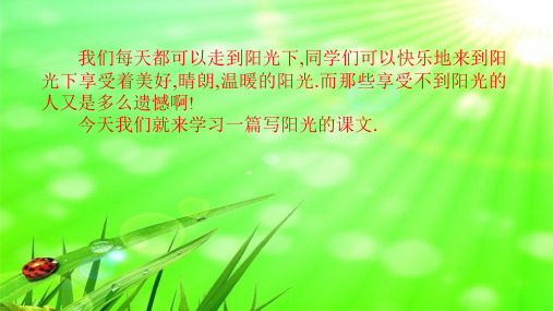 S二年级阳光PPT课件