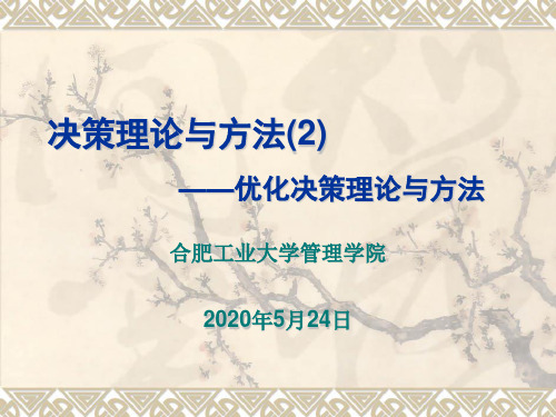 优化决策理论与方法