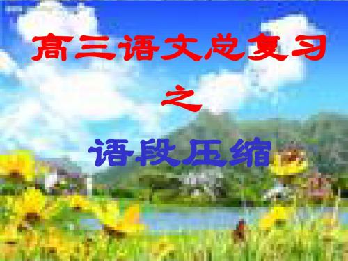 高考语段压缩